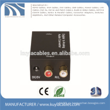 Convertidor digital a analógico de audio tv coaxial u óptico a R / L OR 3.5 2.1 amplificador Caja de interfaz